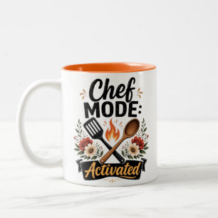 De Café Em Dois Tons Caneca Modo Chef Ativado