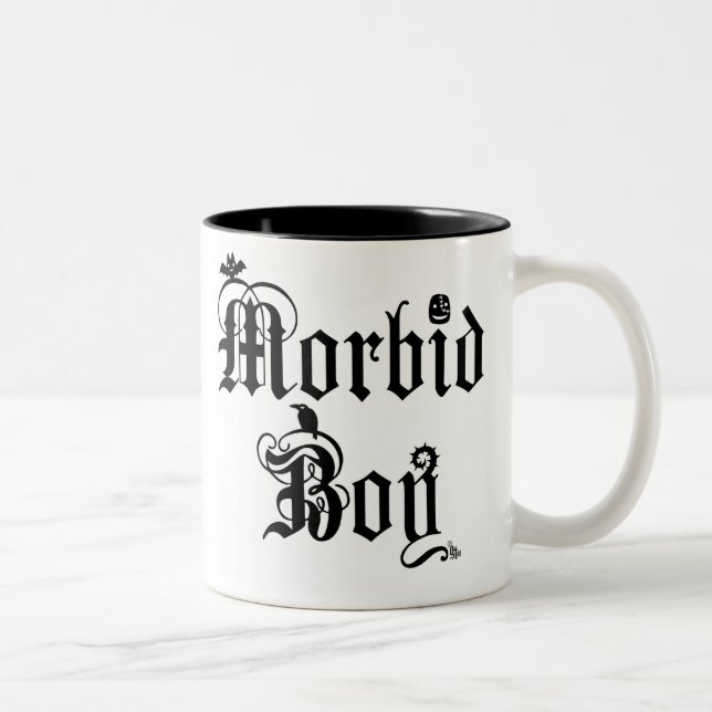 De Café Em Dois Tons Caneca mórbido do menino (Direita)