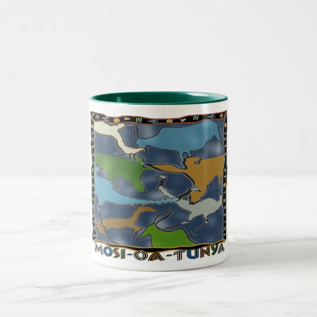 De Café Em Dois Tons caneca Mosi-oa-Tunya (Centro)