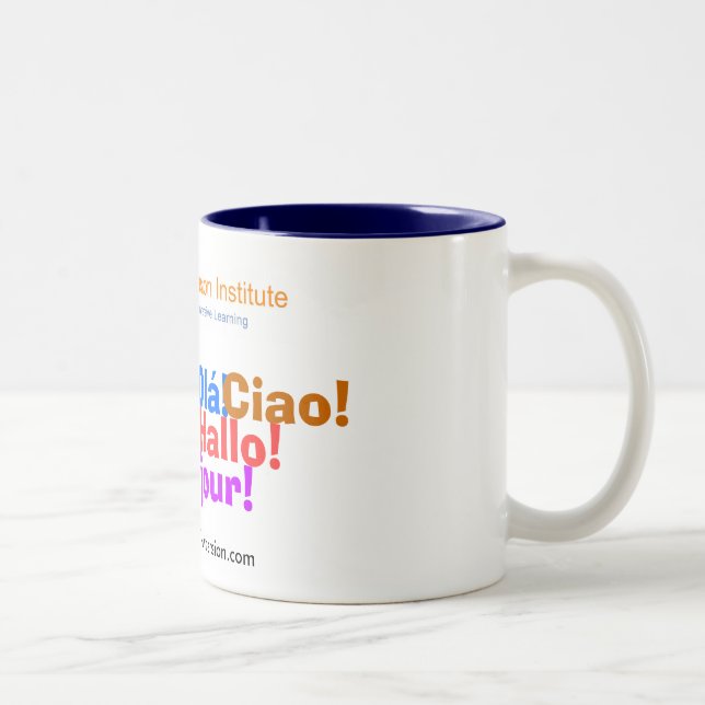 De Café Em Dois Tons Caneca multilingue da eu-Imersão (Direita)