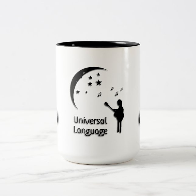 De Café Em Dois Tons Caneca Música o Idioma Universal (Centro)