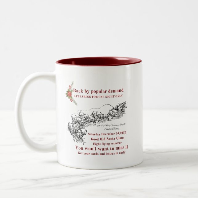 De Café Em Dois Tons Caneca Natal (Esquerda)