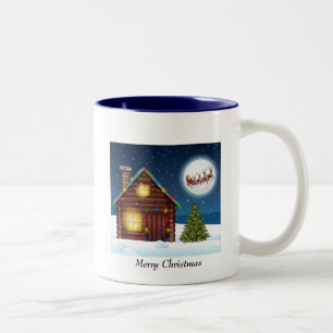 De Café Em Dois Tons Caneca Natal