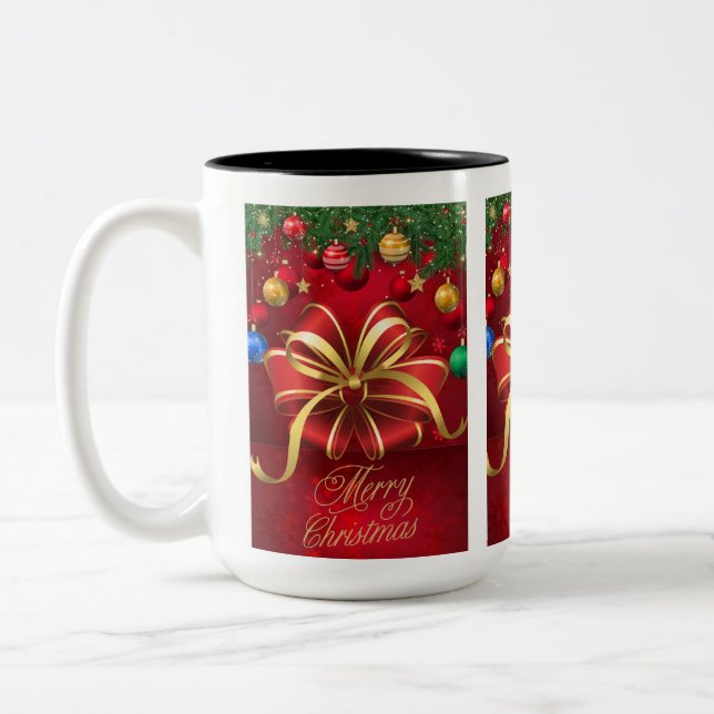 De Café Em Dois Tons Caneca Natal (Esquerda)
