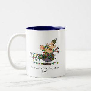De Café Em Dois Tons Caneca Natal