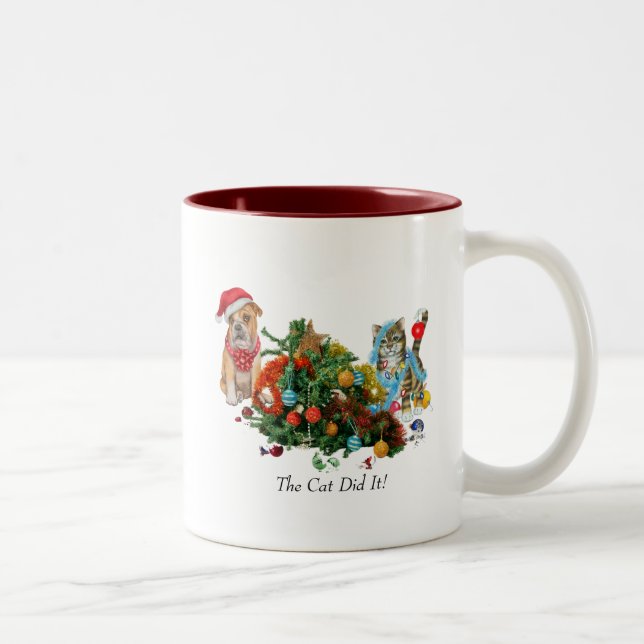 De Café Em Dois Tons Caneca Natal (Direita)