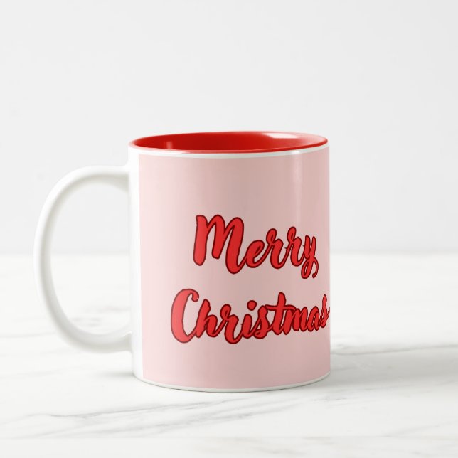De Café Em Dois Tons Caneca Natal Festiva (Esquerda)