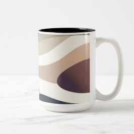 De Café Em Dois Tons Caneca Neutra Abstrata