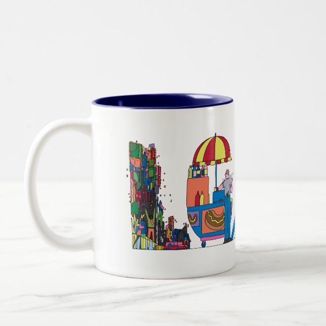 De Café Em Dois Tons Caneca | NEW YORK, NY (LGA) (Esquerda)