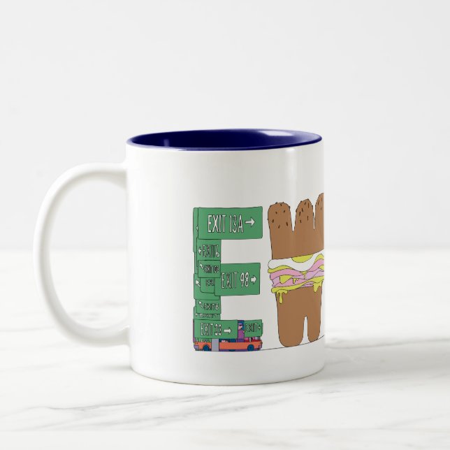 De Café Em Dois Tons Caneca | NEWARK, NJ (EWR) (Esquerda)