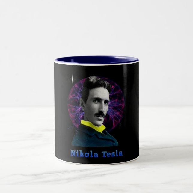 De Café Em Dois Tons Caneca Nicola Tesla (Centro)
