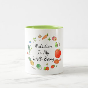 De Café Em Dois Tons Caneca Nutrição É Meu Bem-Estar