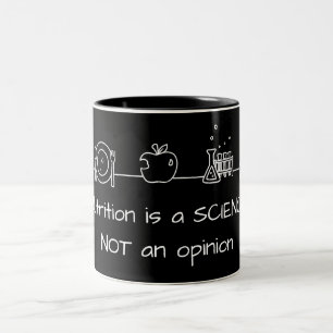 De Café Em Dois Tons Caneca Nutrição é uma Ciência NÃO uma Opinião