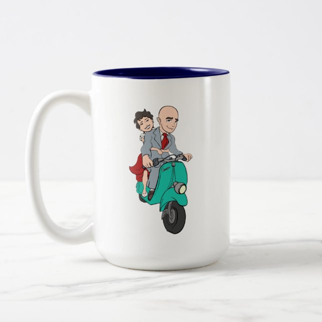 De Café Em Dois Tons Caneca Oficial iSpeakItaliano (Esquerda)