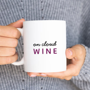 De Café Em Dois Tons Caneca On Cloud Wine Pun