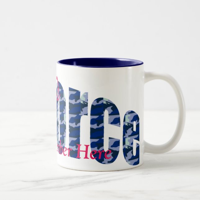 De Café Em Dois Tons Caneca orgulhosa feita sob encomenda da força (Direita)
