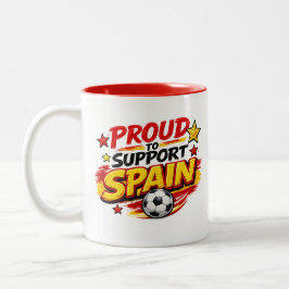 De Café Em Dois Tons Caneca ORGULHOSO POR APOIAR A ESPANHA | Espanha Pa