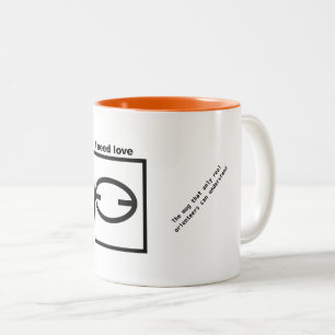 De Café Em Dois Tons Caneca - Orienteering - eu preciso o amor