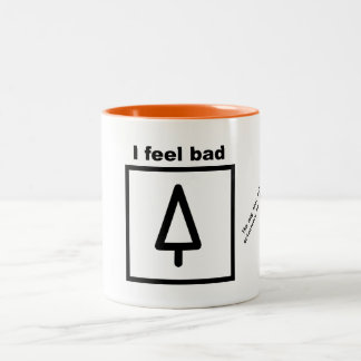 De Café Em Dois Tons Caneca - Orienteering - eu sinto mau