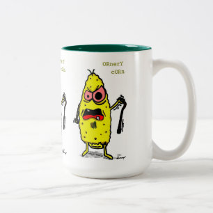 De Café Em Dois Tons Caneca Ornery do milho