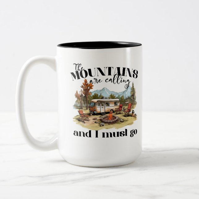 De Café Em Dois Tons Caneca Os Montes Chamam (Esquerda)