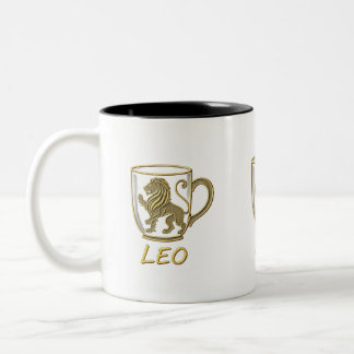 De Café Em Dois Tons Caneca Ousada do Zodíaco Leão