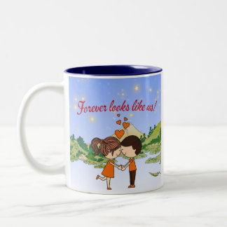 De Café Em Dois Tons Caneca para casal