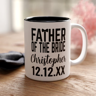 De Café Em Dois Tons Caneca para os pais do noivo no casamento