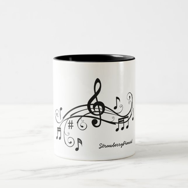 De Café Em Dois Tons Caneca para pianistas (Centro)