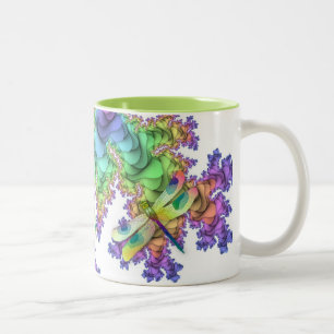 De Café Em Dois Tons Caneca Pastel das libélulas