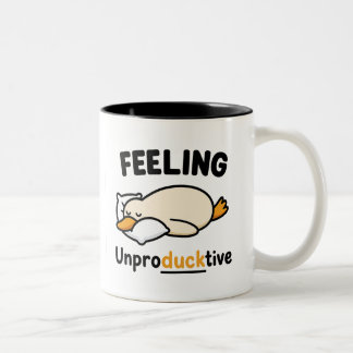 De Café Em Dois Tons Caneca Pato Improdutivo, Presente Engraçado para C