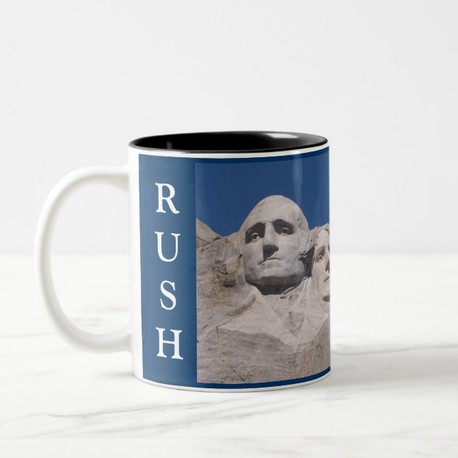 De Café Em Dois Tons Caneca patriótica do Monte Rushmore (Esquerda)