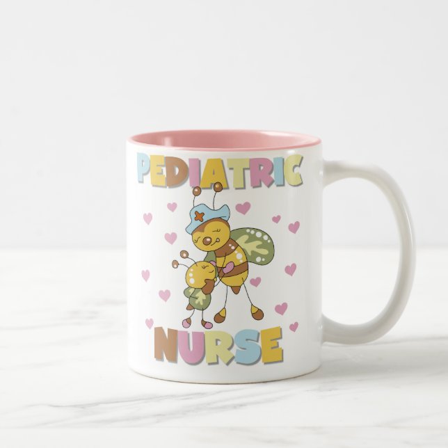 De Café Em Dois Tons Caneca pediatra da enfermeira da abelha (Direita)