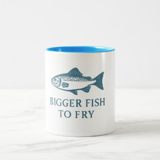 De Café Em Dois Tons Caneca - Peixes Maiores para Fritar