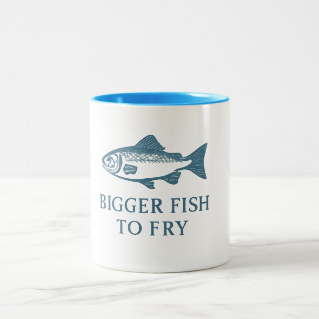 De Café Em Dois Tons Caneca - Peixes Maiores para Fritar (Centro)
