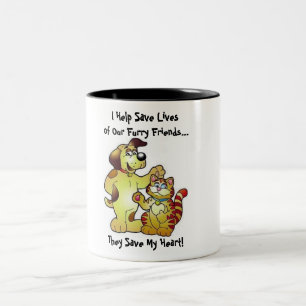 De Café Em Dois Tons Caneca peludo dos amigos