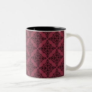 De Café Em Dois Tons Caneca perfeitamente lustrada do damasco, magenta