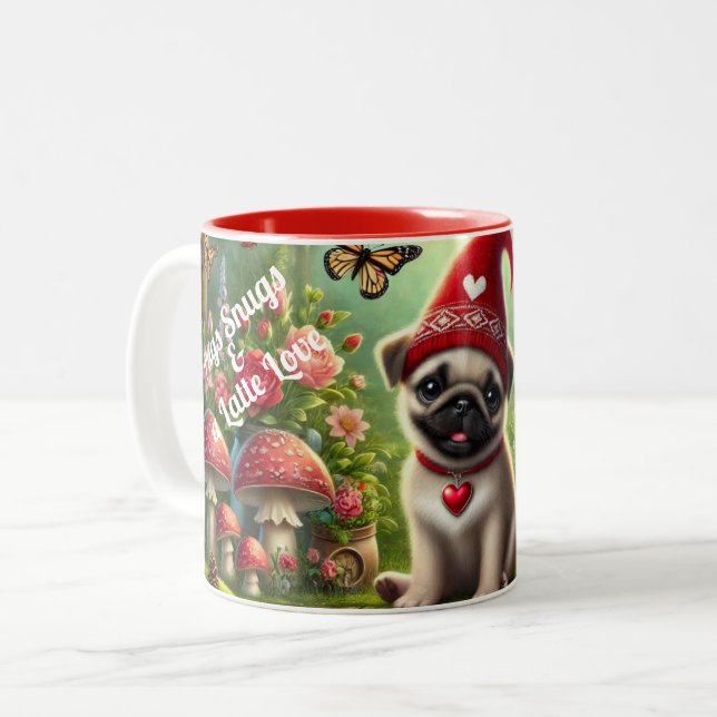 De Café Em Dois Tons Caneca Personalizada (Frente Esquerda)