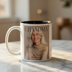 De Café Em Dois Tons Caneca Personalizada com Foto da Vovó   Revista Pe