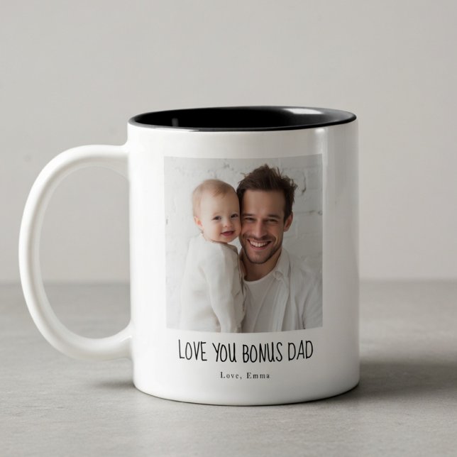 De Café Em Dois Tons Caneca Personalizada com Foto do Papai Bonus – Per (Criador carregado)