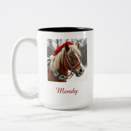 De Café Em Dois Tons Caneca Personalizada com Nome e Foto do Melhor Cav