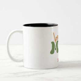 De Café Em Dois Tons Caneca Personalizada com Nome e Frase Melhor Mãe d