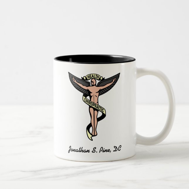De Café Em Dois Tons Caneca personalizada do Chiropractor (Direita)
