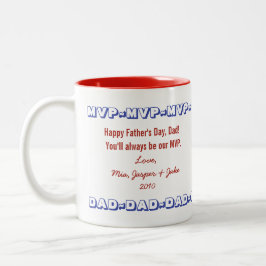 De Café Em Dois Tons Caneca personalizada do Dia dos Pais MVP DAD