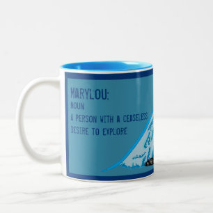 De Café Em Dois Tons Caneca personalizada do Wanderlust