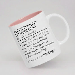 De Café Em Dois Tons Caneca Personalizada Enfermeira(o) Definição Prese