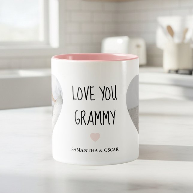 De Café Em Dois Tons Caneca Personalizada 'Eu Te Amo Vovó' | Presente P (Criador carregado)