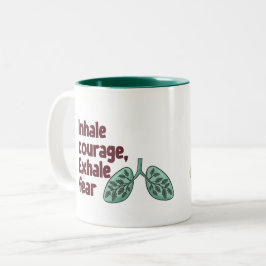 De Café Em Dois Tons Caneca Personalizada Inspire Coragem Exale Medo