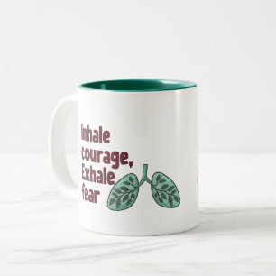 De Café Em Dois Tons Caneca Personalizada Inspire Coragem Exale Medo