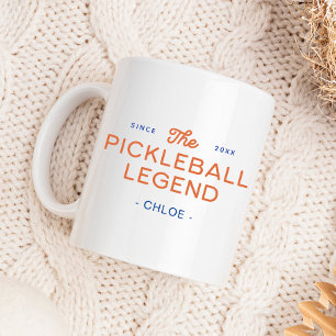 De Café Em Dois Tons Caneca Personalizada Lenda do Pickleball Moderno